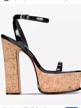 AAJ by Amino Muaddi Tina platform cork heels new in box 10 m